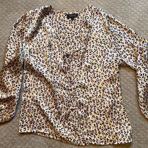 Top shop. Lace up blouse. Size 4.  Good condition.